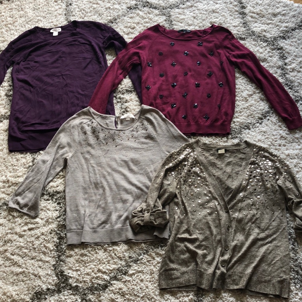 $10 for 4 sweaters - Loft, J. Crew and Etam